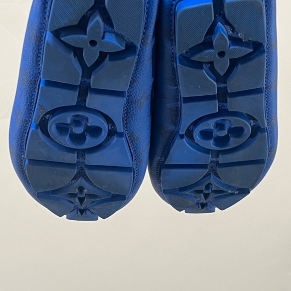 Louis Vuitton Blue Monogram Driver Moccasins Size UK 7.5/USA 8.5 - Picture 7 of 11